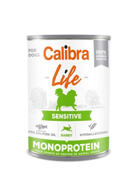 Calibra Dog Life Sensitive Rabbit Karma Dla Psa 400g Calibra