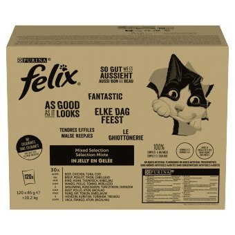 Felix Fantastic Karma Dla Kotów Wybór Smaków 120x85g Felix