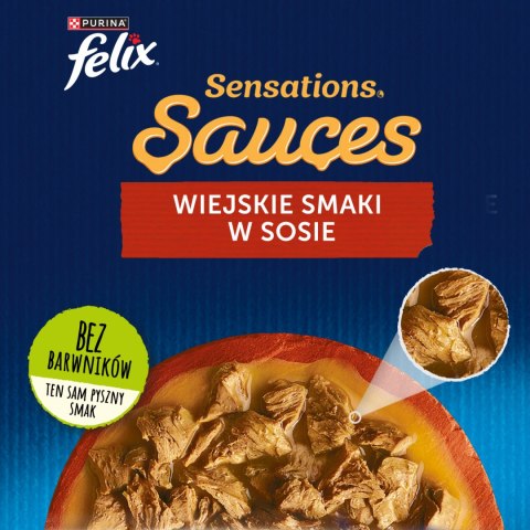 Felix Sensations Sauces Karma Dla Kota Wiejskie Smaki W Sosie 4x85g Felix