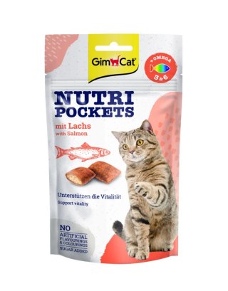 Gimcat Nutri Pockets Przysmak Łosoś Z Omega 3&6 Dla Kotów 60g Gimborn