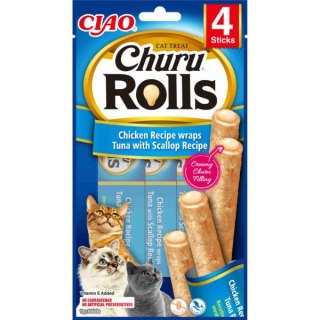 INABA Churu Rolls Dla Kota Tuńczyk Z Przegrzebkami 4 X 10 G INABA