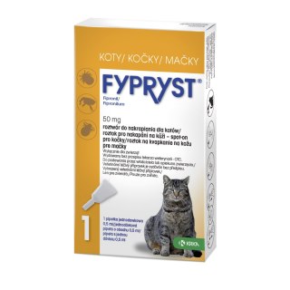 Krka Fypryst Spot On Dla Kota 50mg/0,5ml 1 Pipeta KRKA