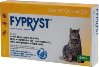 Krka Fypryst Spot On Dla Kota 50mg/0,5ml 1 Pipeta KRKA