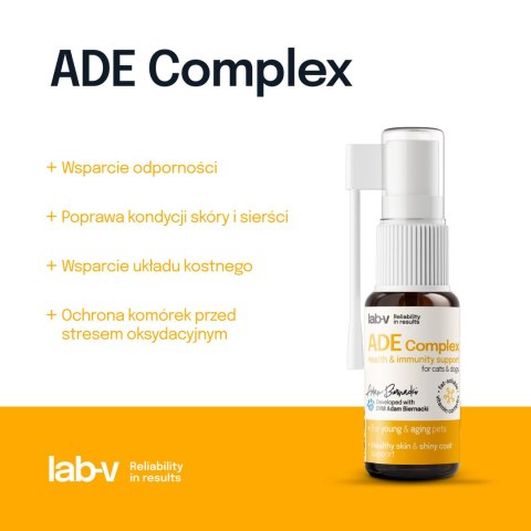 Lab-v ADE Complex Kompleks Witamin A, D I E W Formie Spreju Dla Psów I Kotów 2 x 10ml LAB-V