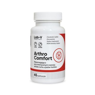 Lab-v Arthro Comfort Kompleksowe Wsparcie Zdrowia Stawów I Układu Ruchu Dla Psów I Kotów 45 Kapsułek LAB-V