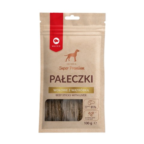 MACED Pałeczki wołowe z wątróbką 100 g Maced
