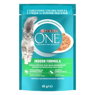 Purina One Indoor Formula Karma Dla Kota Z Tuńczykiem I Zieloną Fasolką 85g PURINA ONE