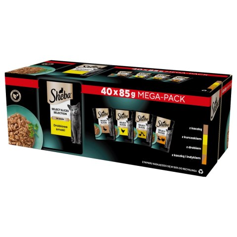 SHEBA® Selection Select Slices Drobiowe Smaki 40x85g Sheba