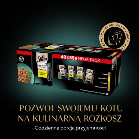 SHEBA® Selection Select Slices Drobiowe Smaki 40x85g Sheba