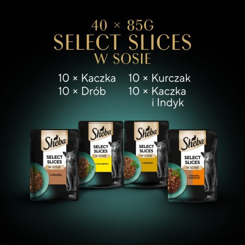 SHEBA® Selection Select Slices Drobiowe Smaki 40x85g Sheba