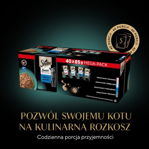 Sheba Sauce Collection Karma Dla Kota Rybne Smaki 40x85g Sheba
