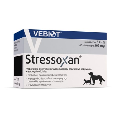Vebiot Stressoxan Suplement Dla Psa 60 Tabletek Nutrifarm Sp. z o.o.