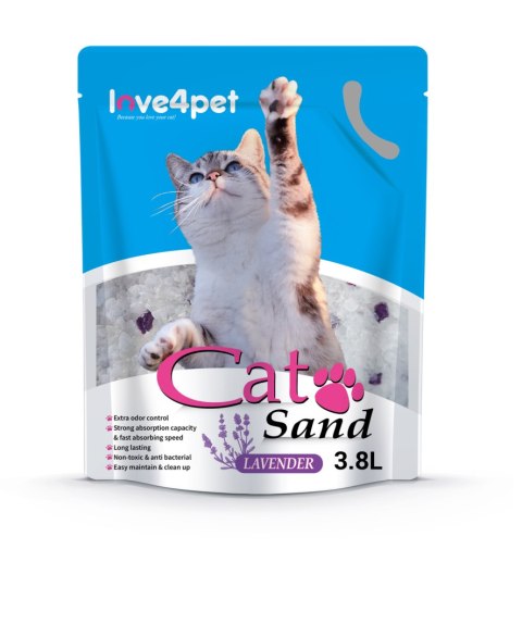 Żwirek Silikonowy dla Kota Cat Sand Lavender 3,8l Cat Sand