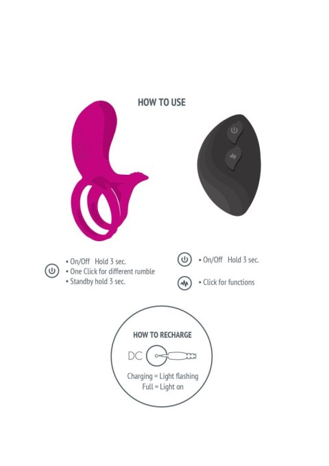 Couples Stimulator Ring Fuchsia Xocoon