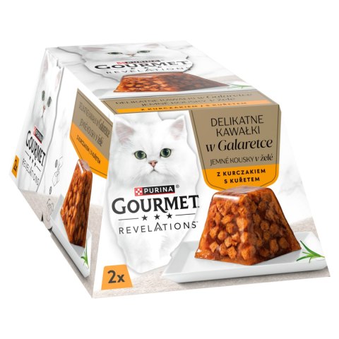 GOURMET Revelations Delikatne Kawałki w Galaretce z Kurczakiem 2x57g Gourmet