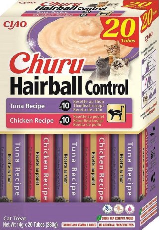 Inaba Churu Hairball Control Przysmak Dla Kotów Kurczak Tuńczyk 20x14g INABA