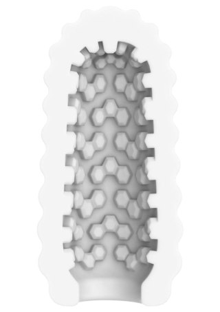 Medium Masturbator Ribs White TOYJOY