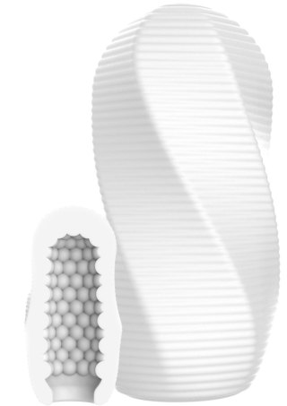 Medium Masturbator Swirl White TOYJOY