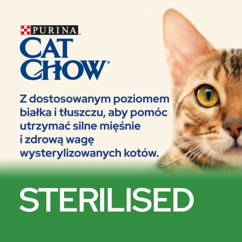 Purina Cat Chow Sterilised Bogata w Kurczaka 1,5kg + 2 Saszetki Gratis Purina Cat Chow