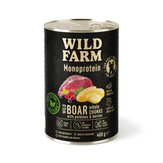WILD FARM Monoprotein Wild Boar 400g - hipoalergiczna karma dla psa Wild Farm
