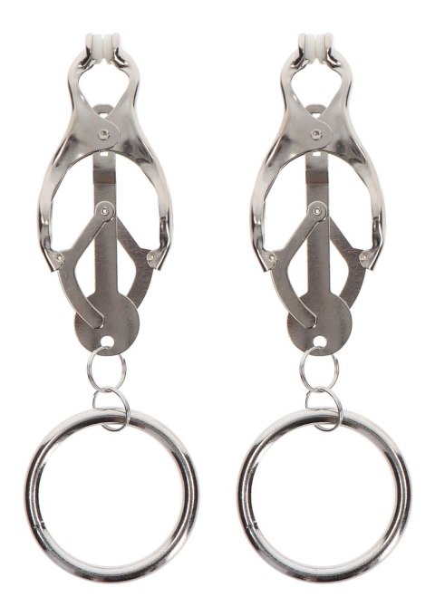 Butterfly Clamps With Ring Silver Taboom