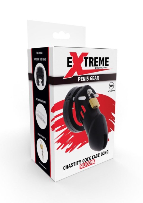 Chastity Cock Cage Slicone L Black Hidden Desire
