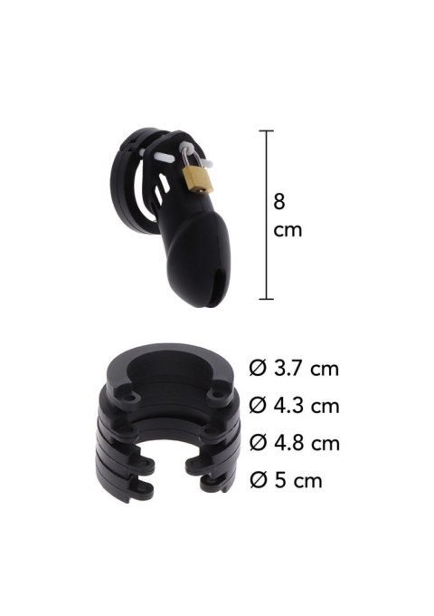 Chastity Cock Cage Slicone L Black Hidden Desire