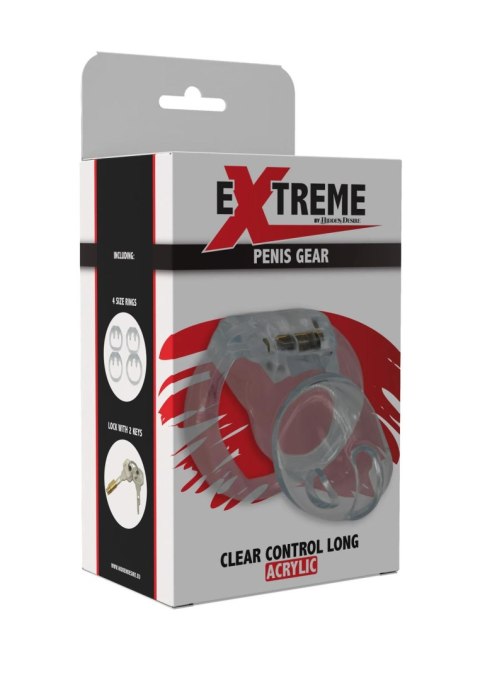 Clear Control Cock Cage Long Hidden Desire