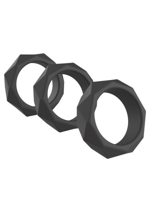 Heavy C-Ring Set Black Hidden Desire