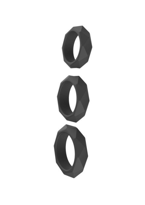 Heavy C-Ring Set Black Hidden Desire