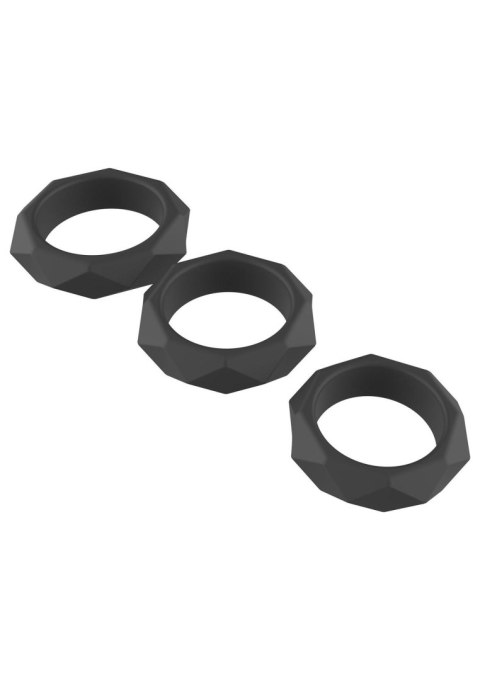 Heavy C-Ring Set Black Hidden Desire