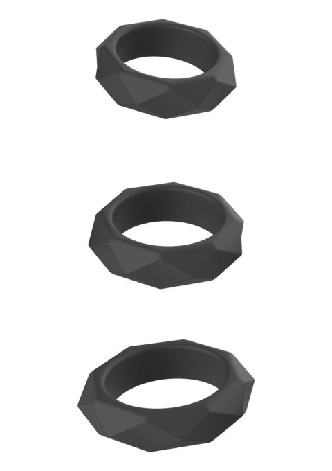 Heavy C-Ring Set Black Hidden Desire
