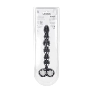 Beaded Silicone Anal Probe with Double Loop - Black Levelz by Shots