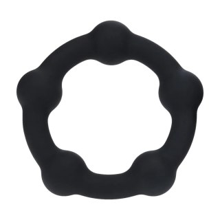 Beaded Silicone Cockring - L - 45mm - Black Levelz by Shots