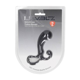 Bulb with Loop Silicone Prostate Massager - S - Black Levelz