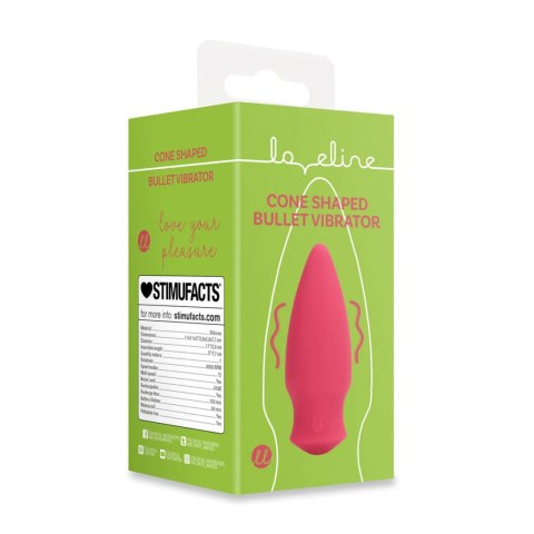 Cone Shaped Bullet Vibrator - Blushing Red Loveline