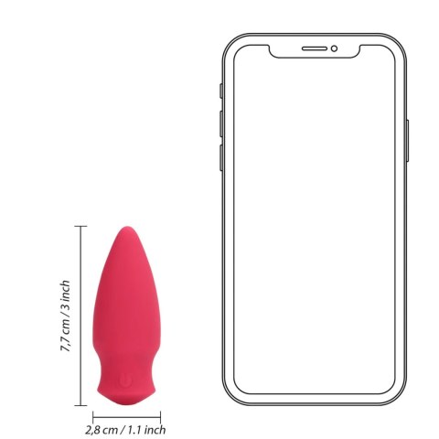 Cone Shaped Bullet Vibrator - Blushing Red Loveline