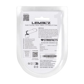 Double O Silicone Cockring - M - Black Levelz by Shots