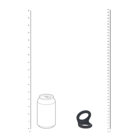 Double O Silicone Cockring - M - Black Levelz by Shots