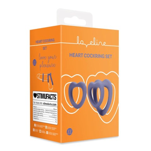 Heart Cockring Set - Violet Storm Loveline