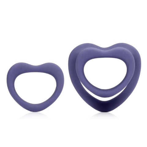 Heart Cockring Set - Violet Storm Loveline