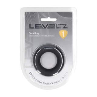 Liquid Silicone Cockring - M - Black Levelz