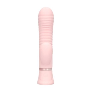 Mystique - Ribbed Rabbit Vibrator - Pink Loveline