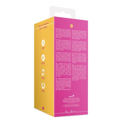 Non-Phallic Vibrating Dildo - Medium - Powerful Pink Loveline
