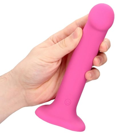 Non-Phallic Vibrating Dildo - Medium - Powerful Pink Loveline