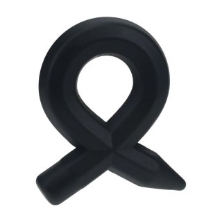 Pencil Liquid Silicone Cockring - Black Levelz