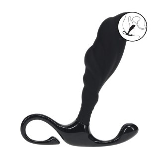 Rippled with Hard Loop Silicone Prostate Massager - M - Black Levelz