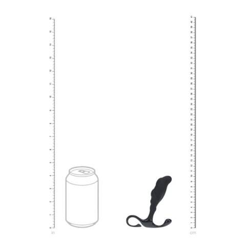 Rippled with Hard Loop Silicone Prostate Massager - S - Black Levelz