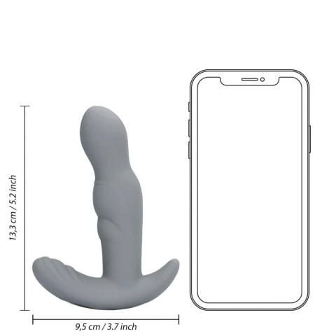 Rotating Prostate Stimulator with Remote Control - Gotham Grey Loveline