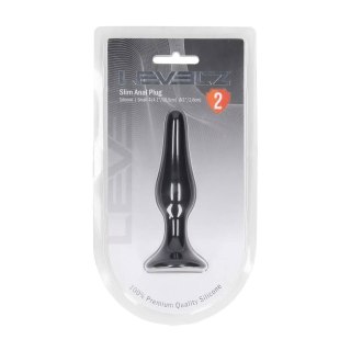 Slim Silicone Anal Plug - S - Black Levelz